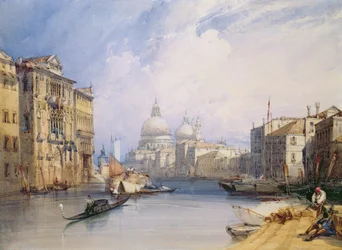 Canal Grande, Venezia, 1879 (wc, kroppsfarge og penn og blekk på papir)